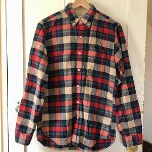 J. Crew Wallace & Barnes plaid flannelbutton down shirt S